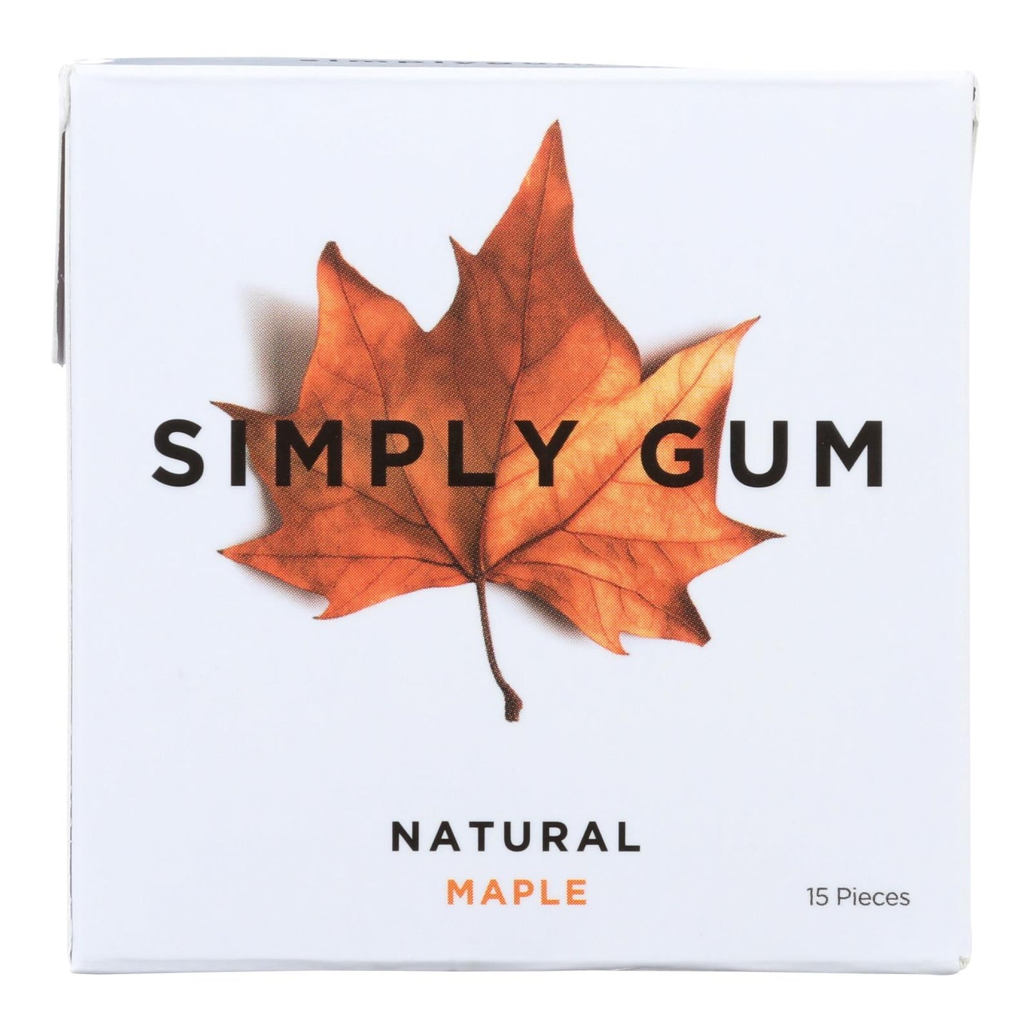 Simply Gum All Natural Maple – 15 Count Pack – Case of 12 – Simply Gum Chewing Gum with Natural Ingredients