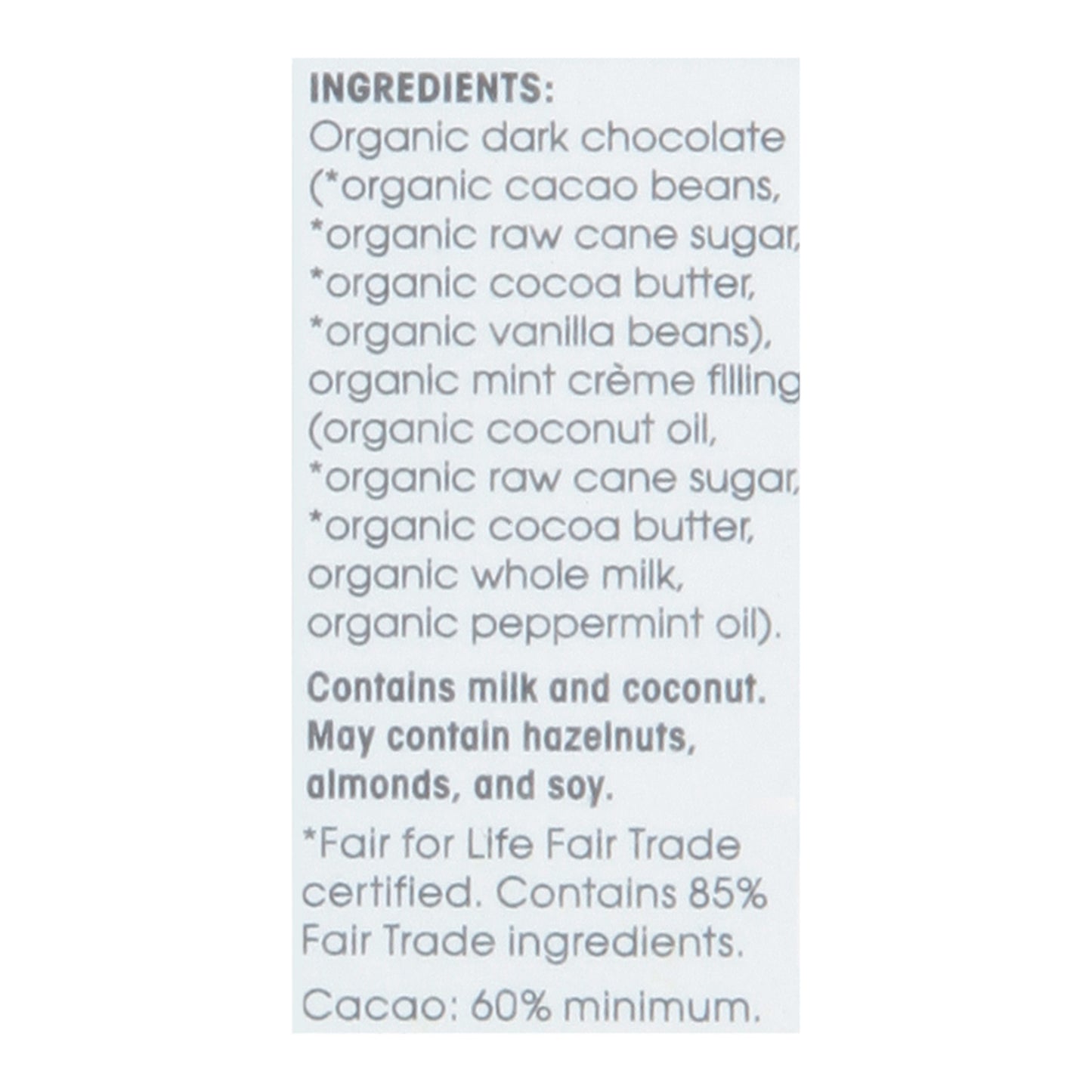 Alter Eco Thin Mint Cream Truffle Chocolate – 2.96 oz, 12-Pack