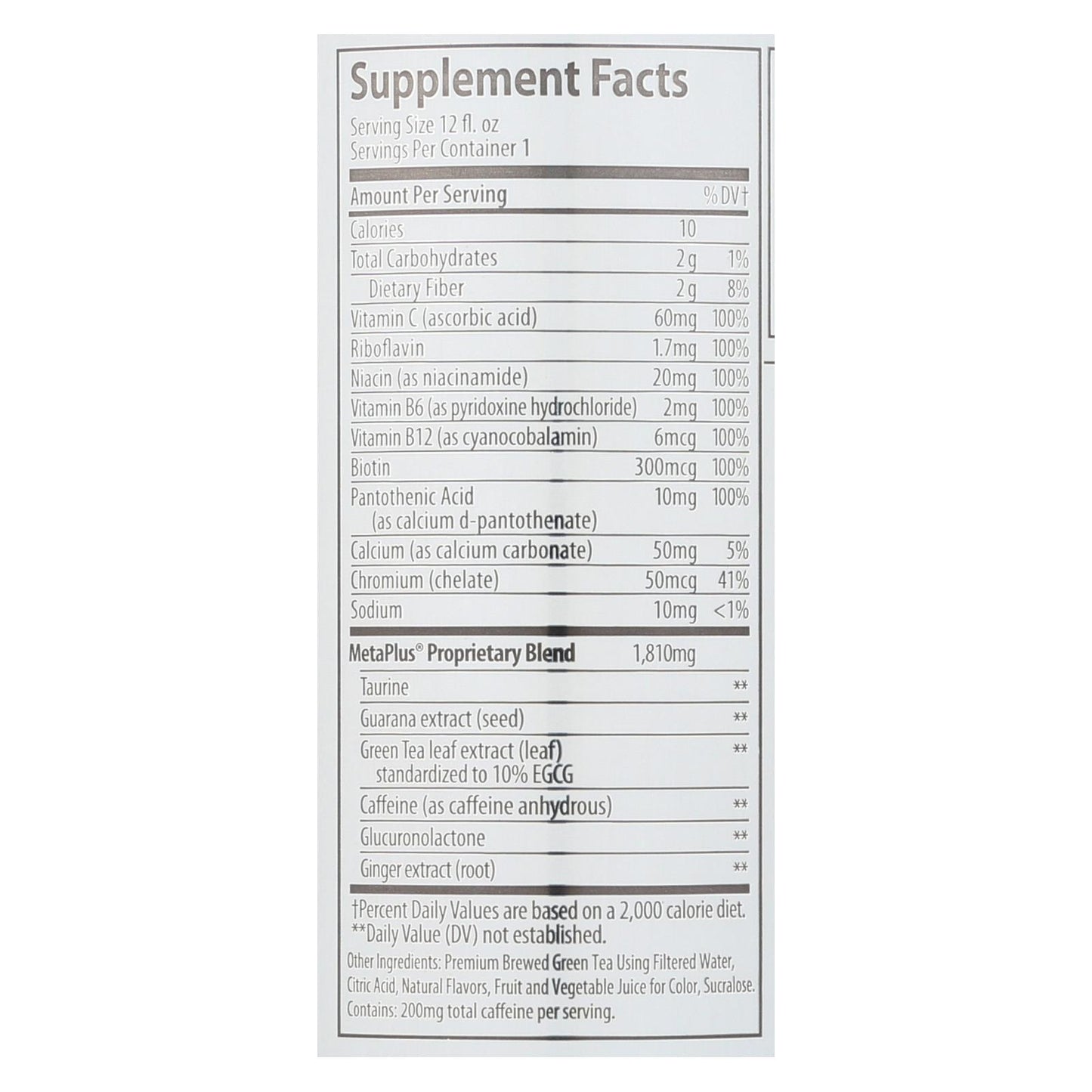 Celsius Non-carbonated Raspberry Acai Green Tea Dietary Supplement - Case Of 12 - 12 Fz