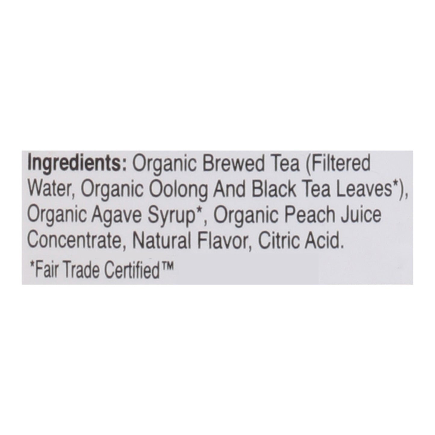 Just Ice Tea - Tea Og2 Peach Oolong - Cs Of 12-16 Fz