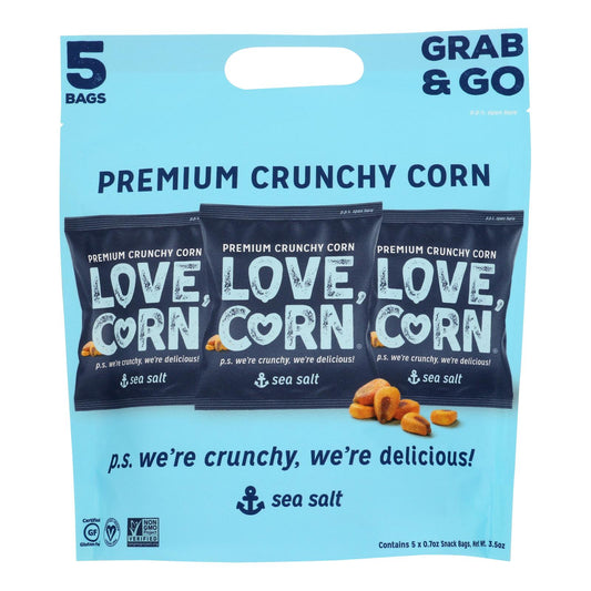 Love Corn - Roasted Corn Sea Salt Mltipk - Case Of 8-3.5 Oz