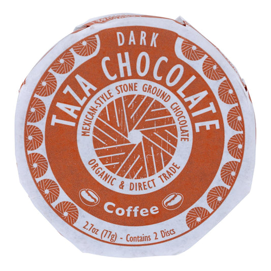 Taza Chocolate Organic Mexicano Discs – Coffee Flavor – 55% Dark – 2.7 oz Pack – Case of 12 – No Lead or Cadmium