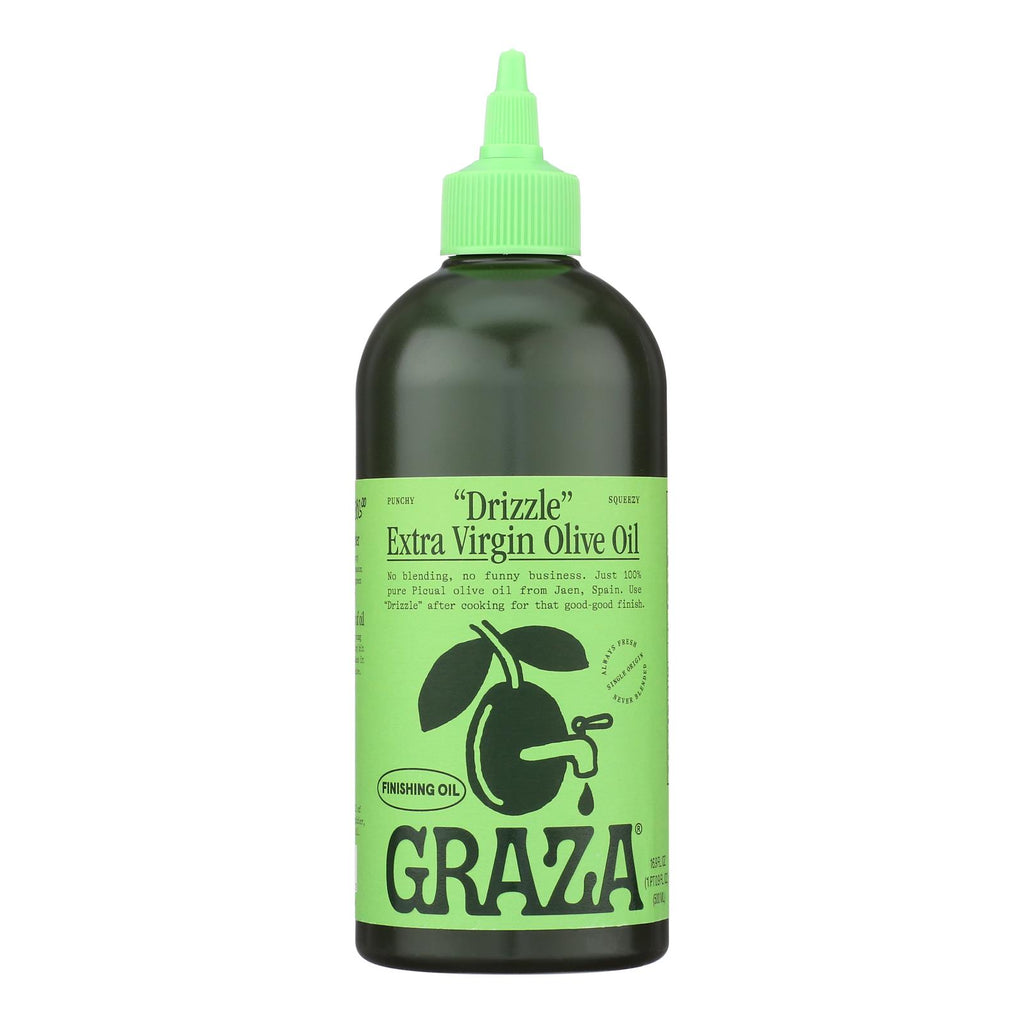 Graza Drizzle Extra Virgin Olive Oil – 16.9 oz Squeeze Bottle, Pack of 6