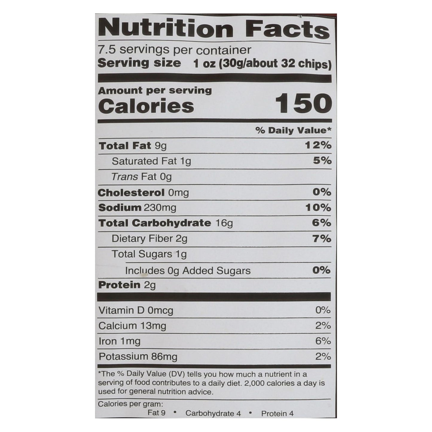 Bag of RW Garcia Organic Corn Chips – 7.5 oz bag, gluten-free, USDA organic, case of 12