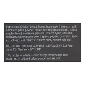 Chef's Cut Jerky - Real Chicken Jerky Honey Barbecue - Case Of 8 - 2.5 Oz.