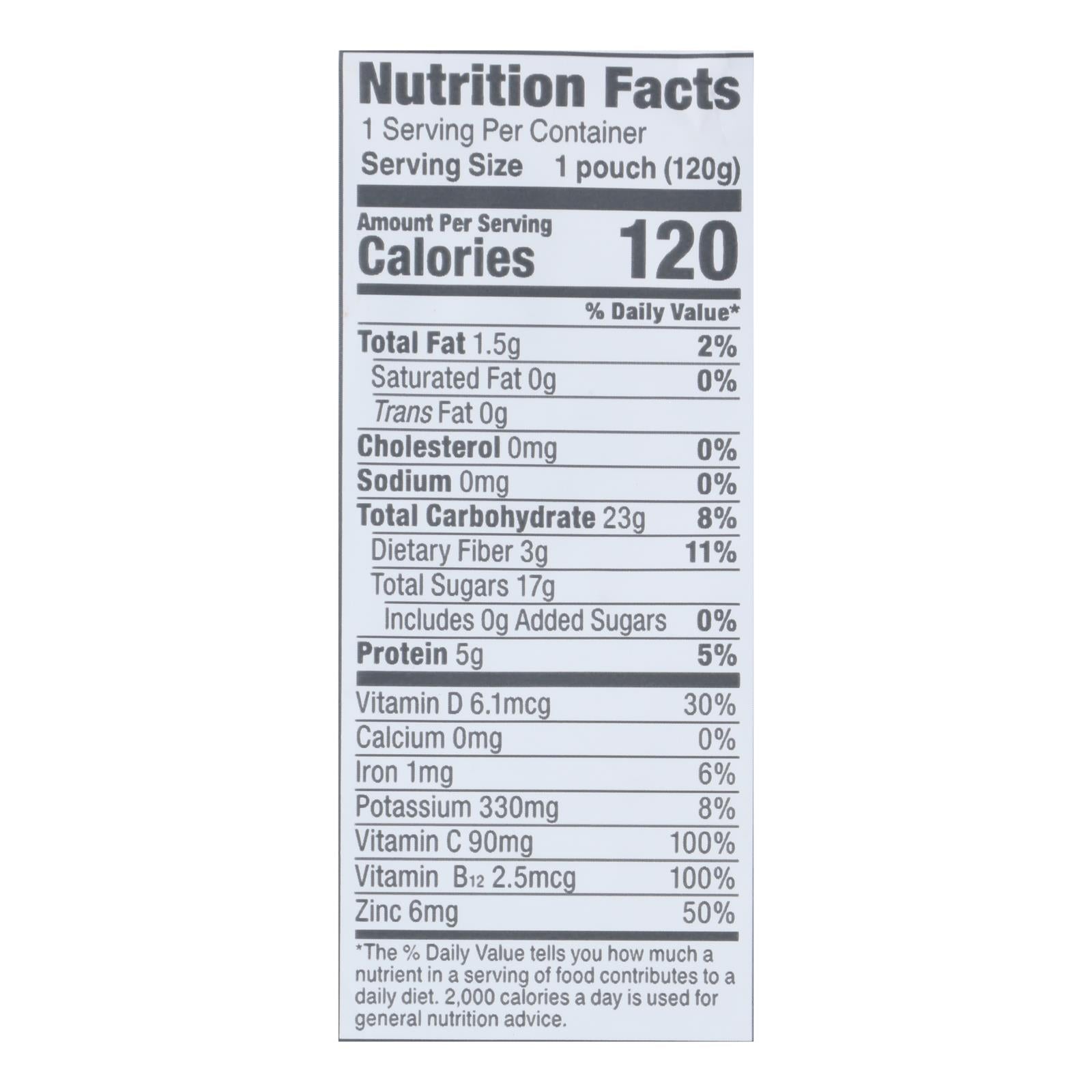 Noka Superfood Smoothie Super Berry – 4.22 oz pouch, pack of 6