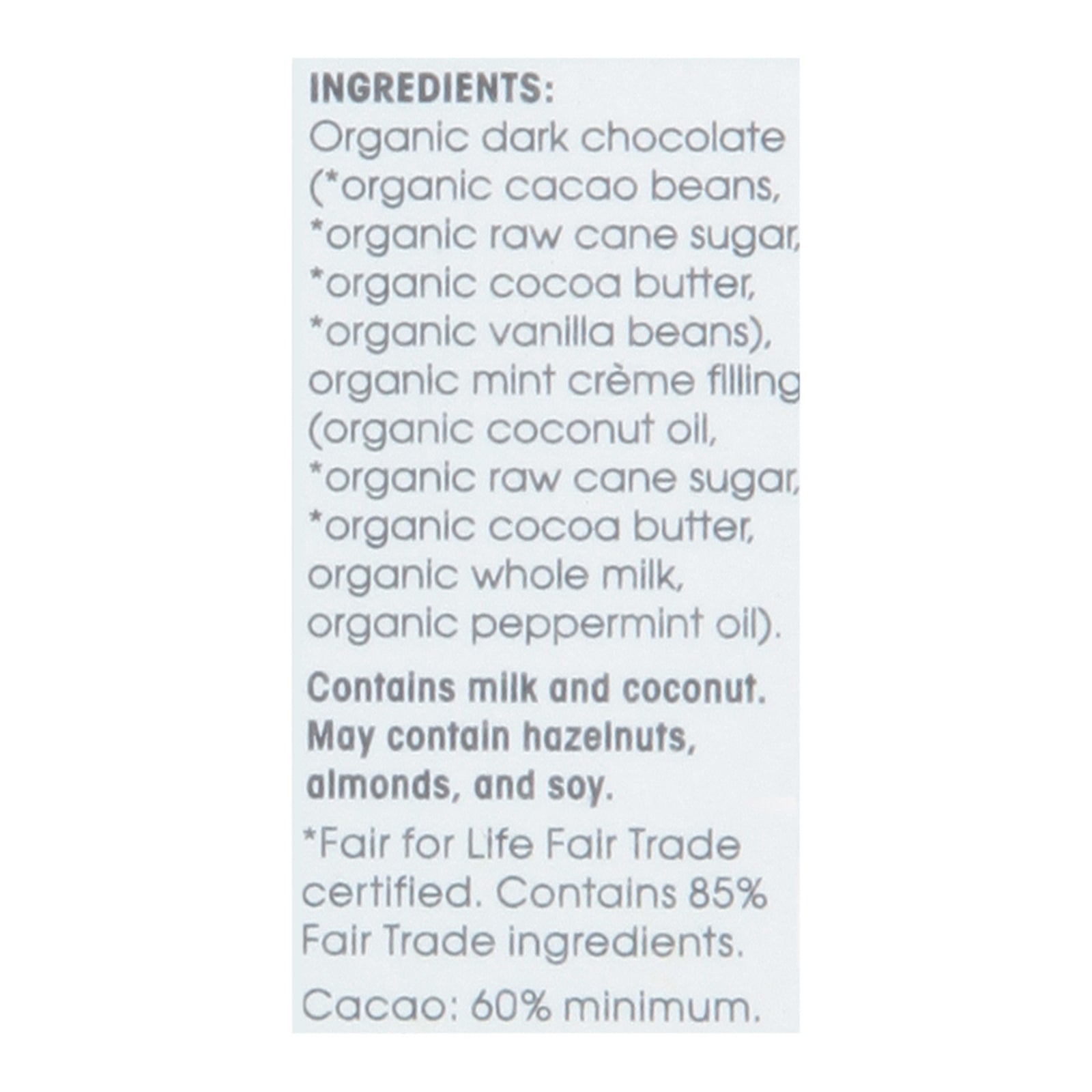 Alter Eco Thin Mint Cream Truffle Chocolate – 2.96 oz, 12-Pack