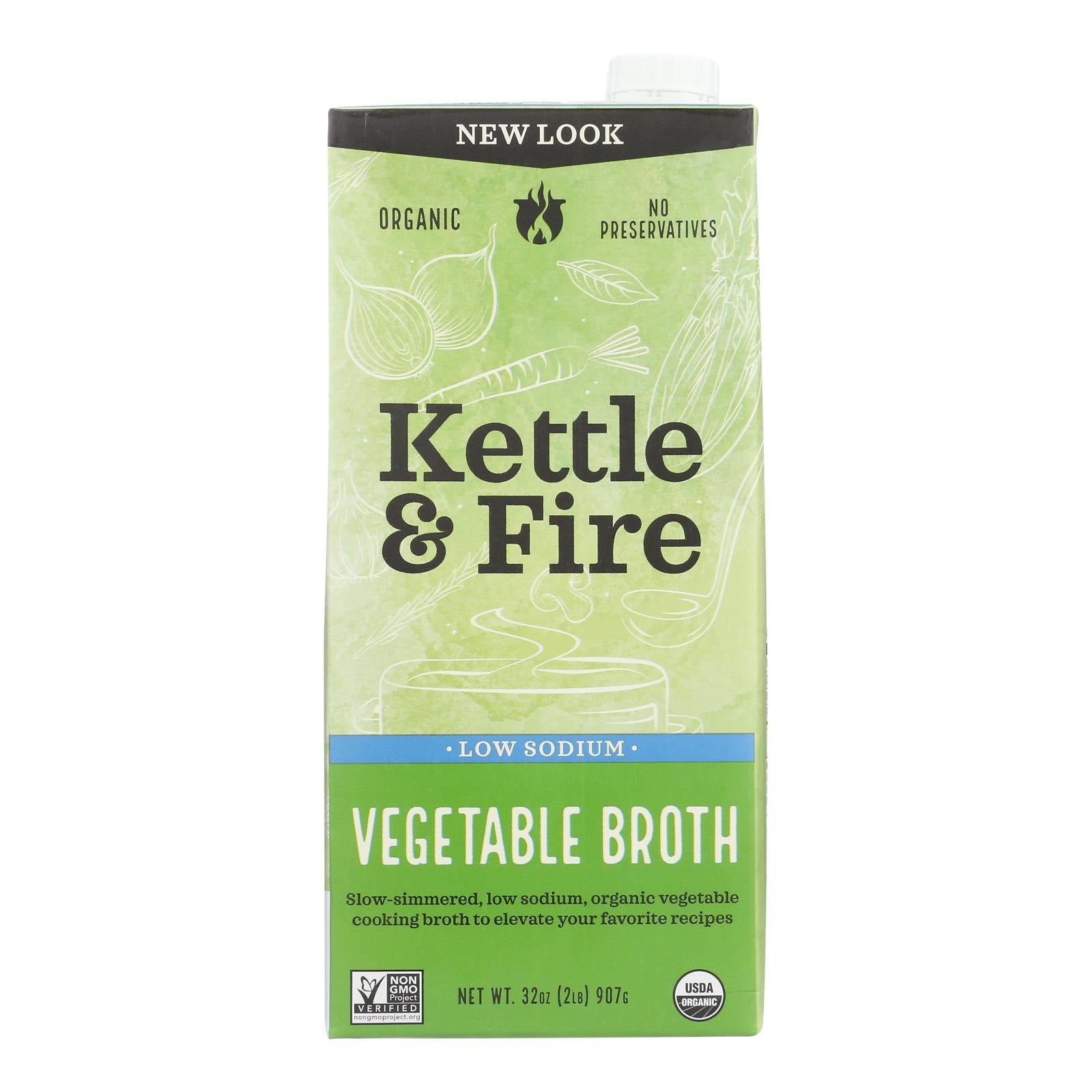 Kettle And Fire - Broth Og2 Veg Low Sodium - Cs Of 8-32 Oz