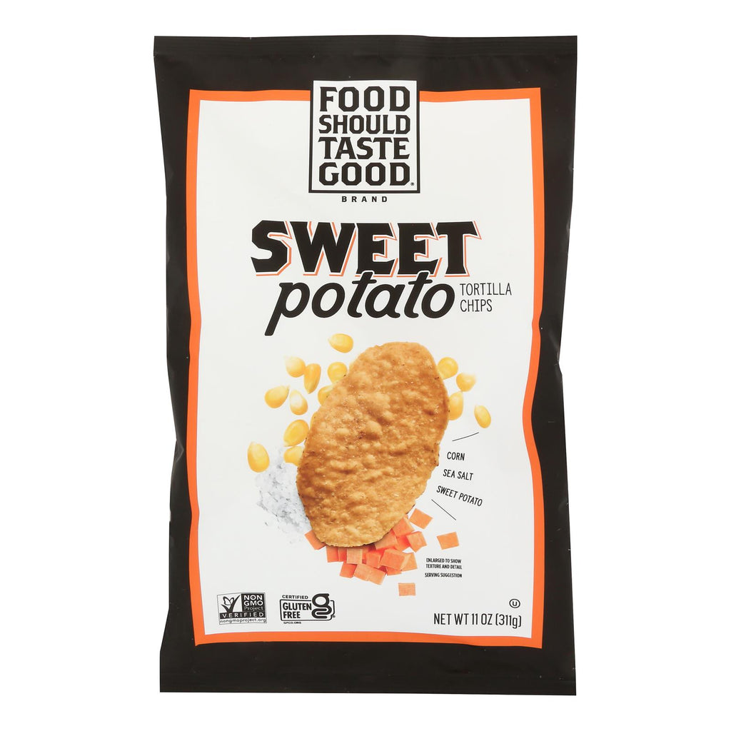 Bag of Food Should Taste Good Sweet Potato Tortilla Chips – 11 oz, Case of 12