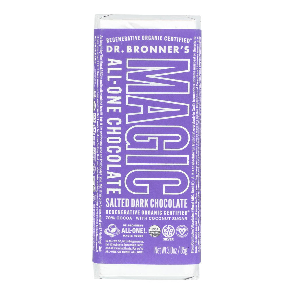 Dr. Bronner's - Bar Chocolate Salted Dark - Case Of 12-3 Oz