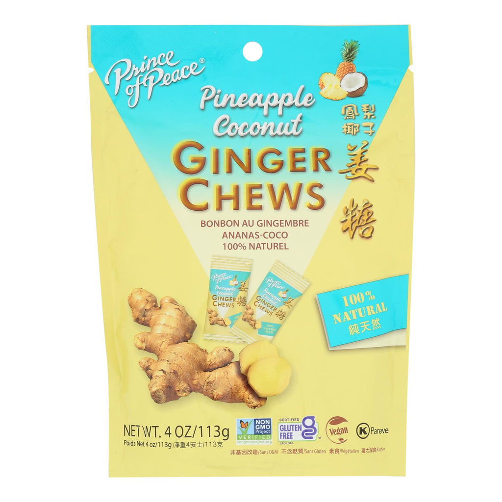 Prince Of Peace - Ginger Chews Pineap Cnut - Ea Of 1-4 Oz
