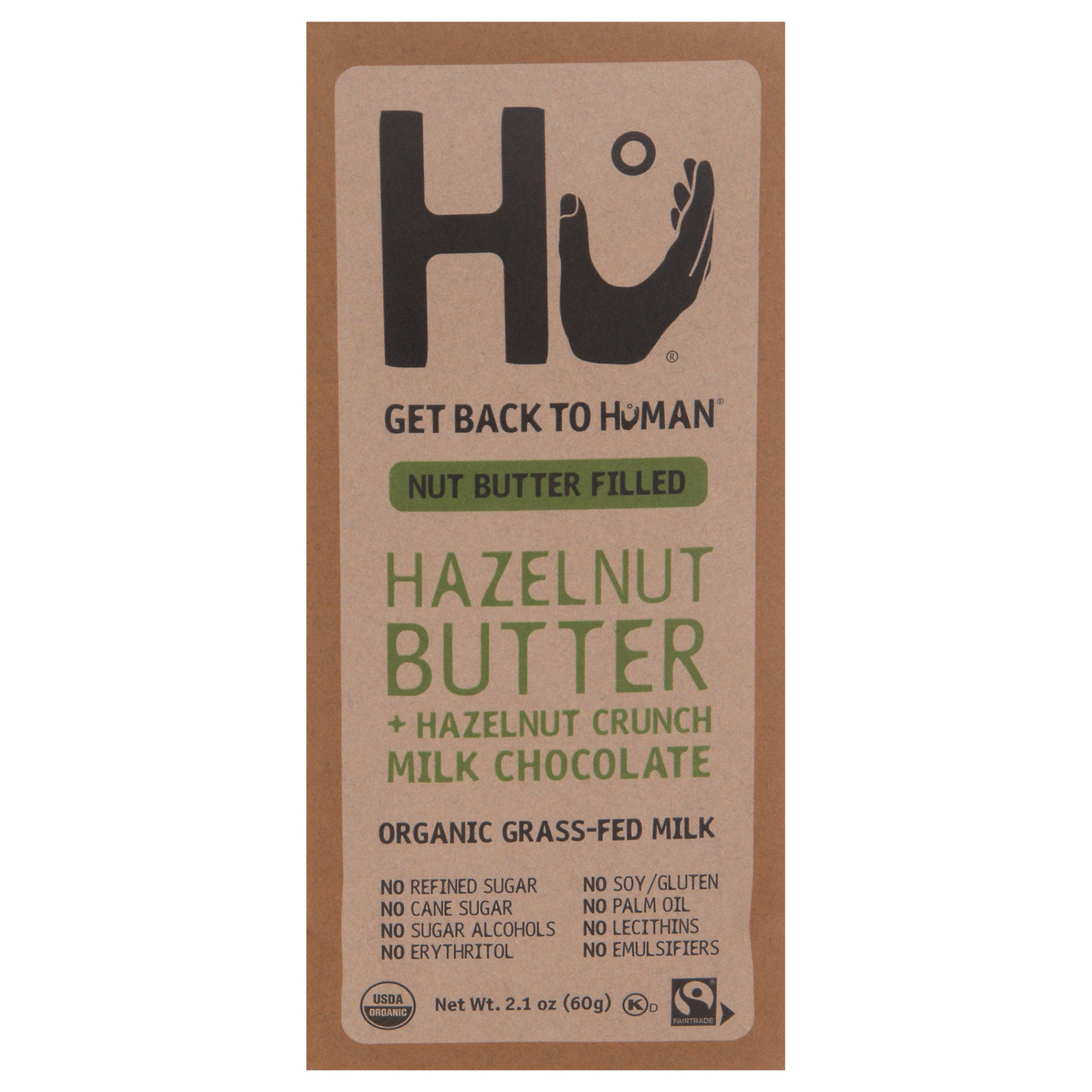 Hu - Milk Choc Bar Og2 Hzlnt - Cs Of 6-2.1 Oz