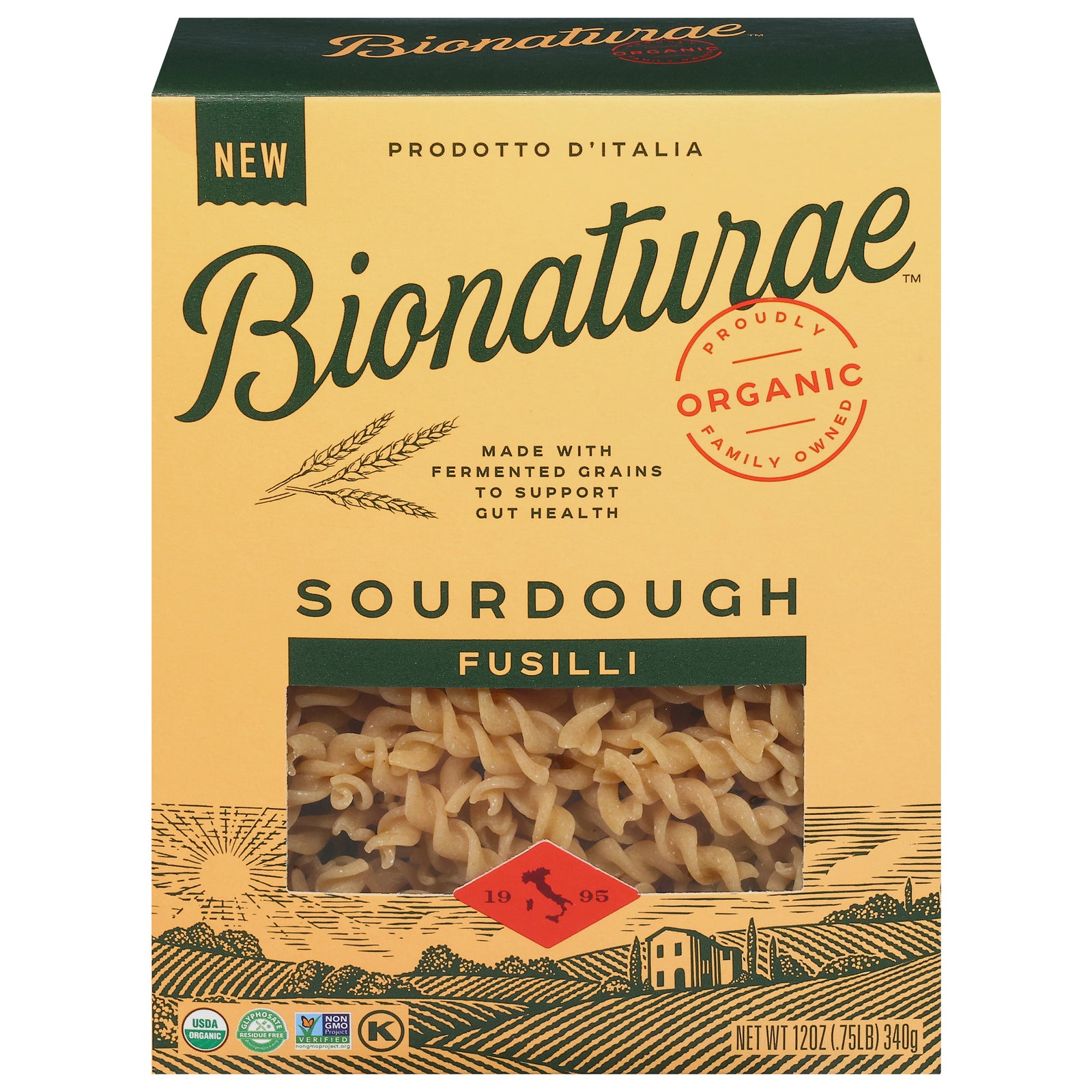 Bionaturae - Pasta Og1 Fusilli Srdgh - Cs Of 6-12 Oz