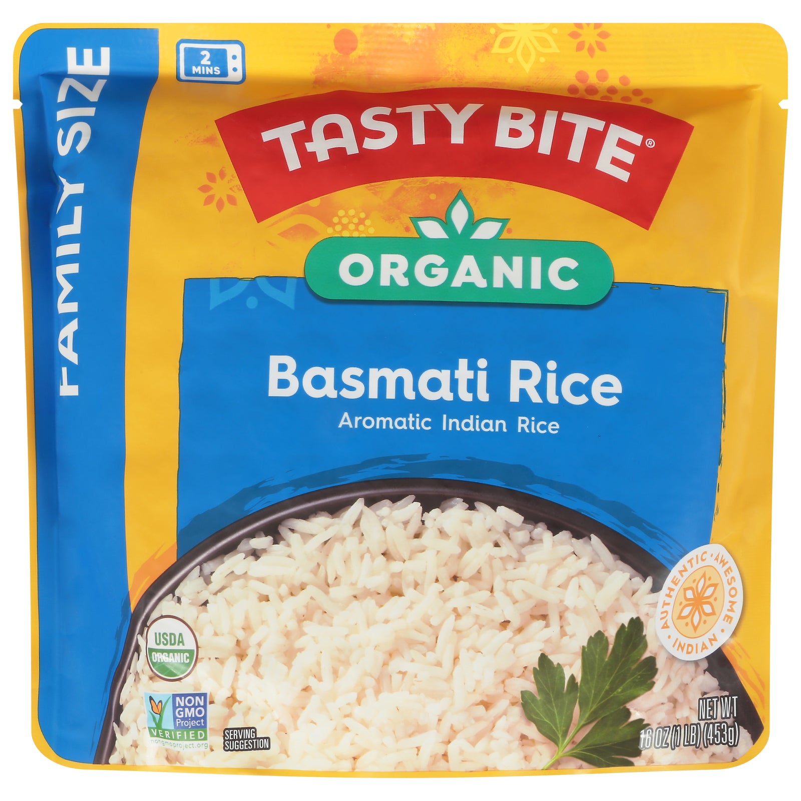 Tasty Bite - Rice Og2 Basmati Fam Sz - Cs Of 6-16 Oz
