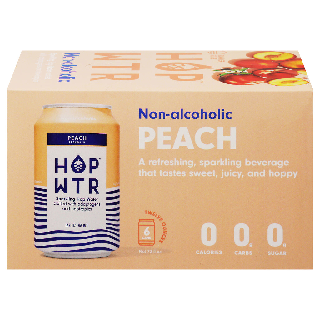 Hop Wtr - Hop Water Spk Peach 6pk - Cs Of 4-6/12 Fz