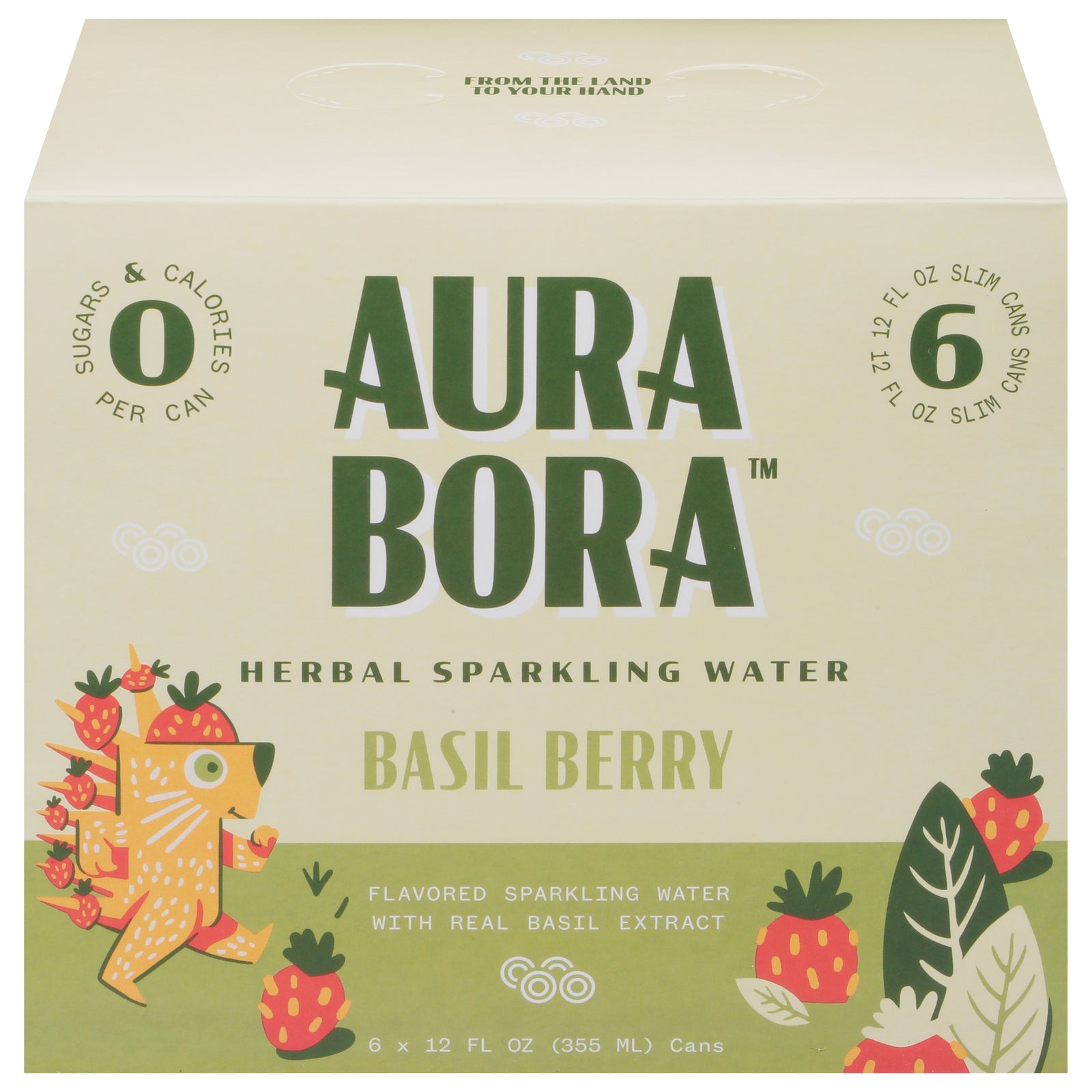 Aura Bora - Spk Water Basil Berry 6 Pack - Case Of 4-6/12 Fz