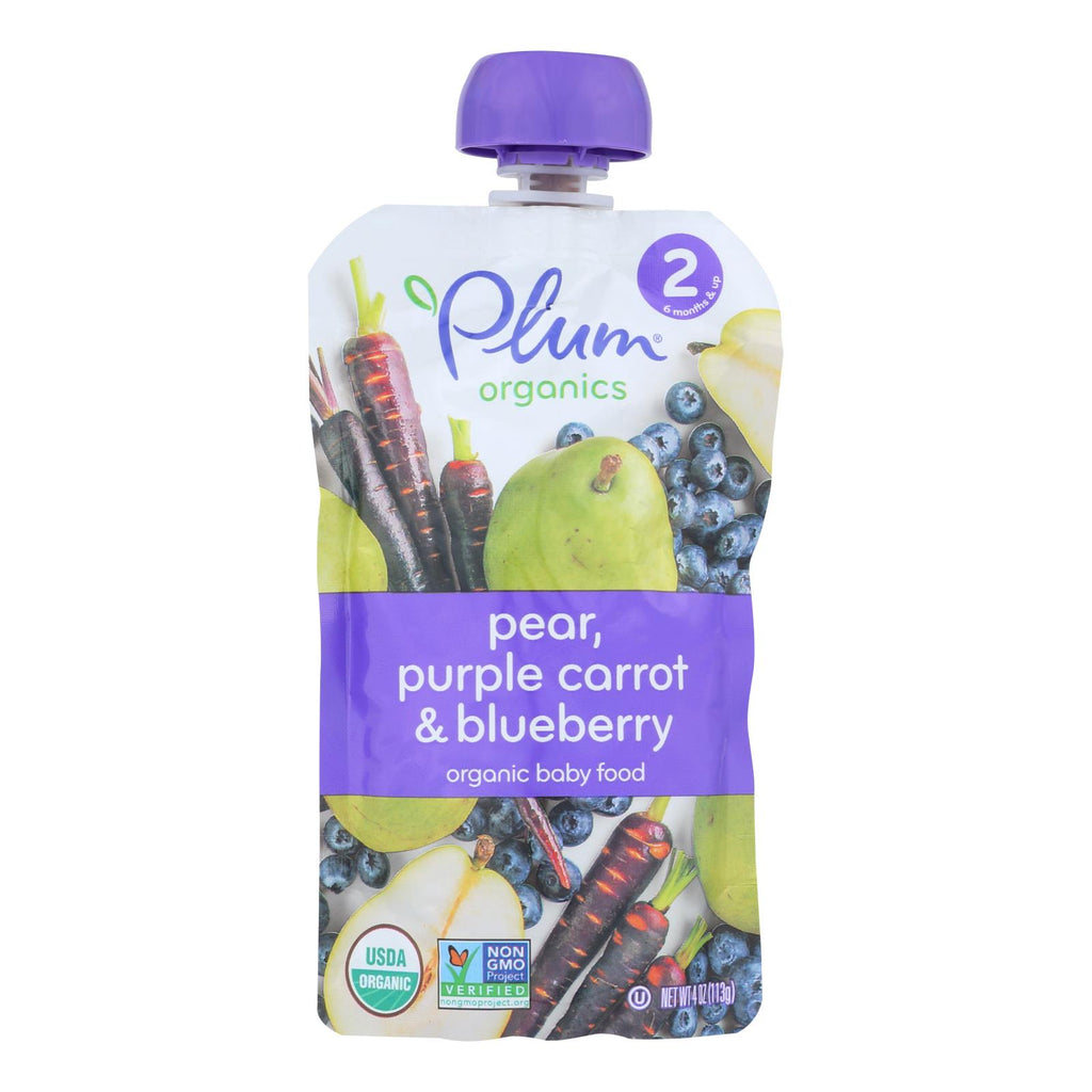 Plum Organics - Baby Fd Og2 Blbr Pr&crt - Cs Of 12-4 Oz