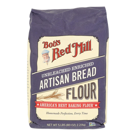 Bob's Red Mill Artisan Bread Flour – 5 lb Bag (Pack of 8)
