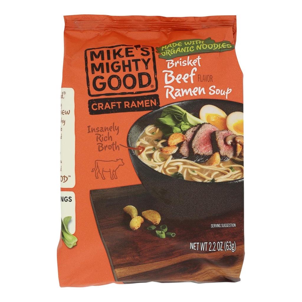 Mike’s Mighty Good Organic Brisket Beef Ramen Soup – 2.2 oz pack (Case of 7)