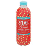 Roar Organic Strawberry Lemonade Hydration Drink – Case of 12 Bottles, 18 fl oz Each