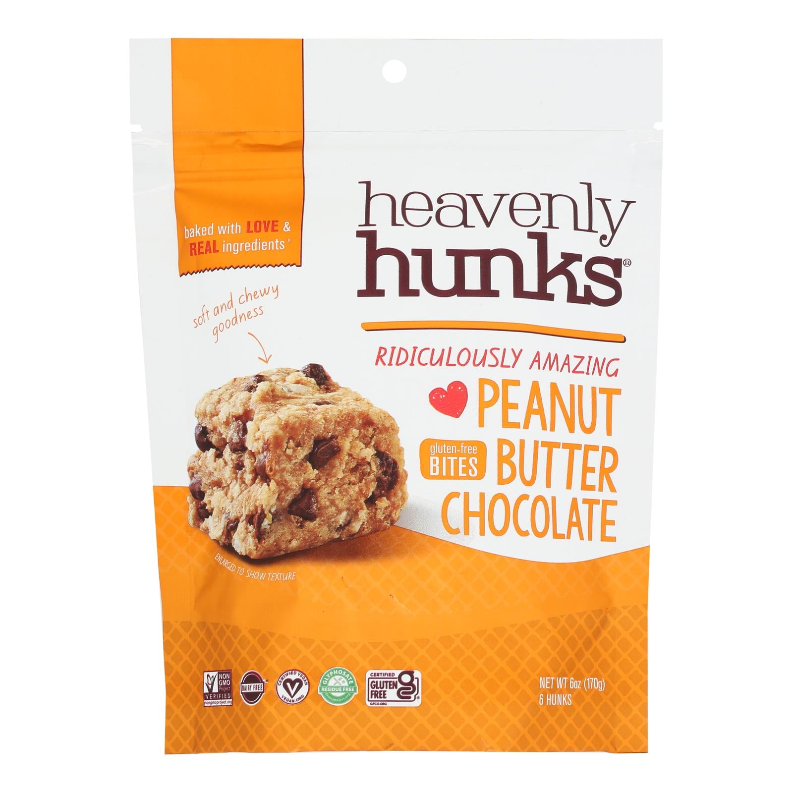 Heavenly Hunks - Cookie Peanut Butter Choclte - Case Of 6 - 6 Oz