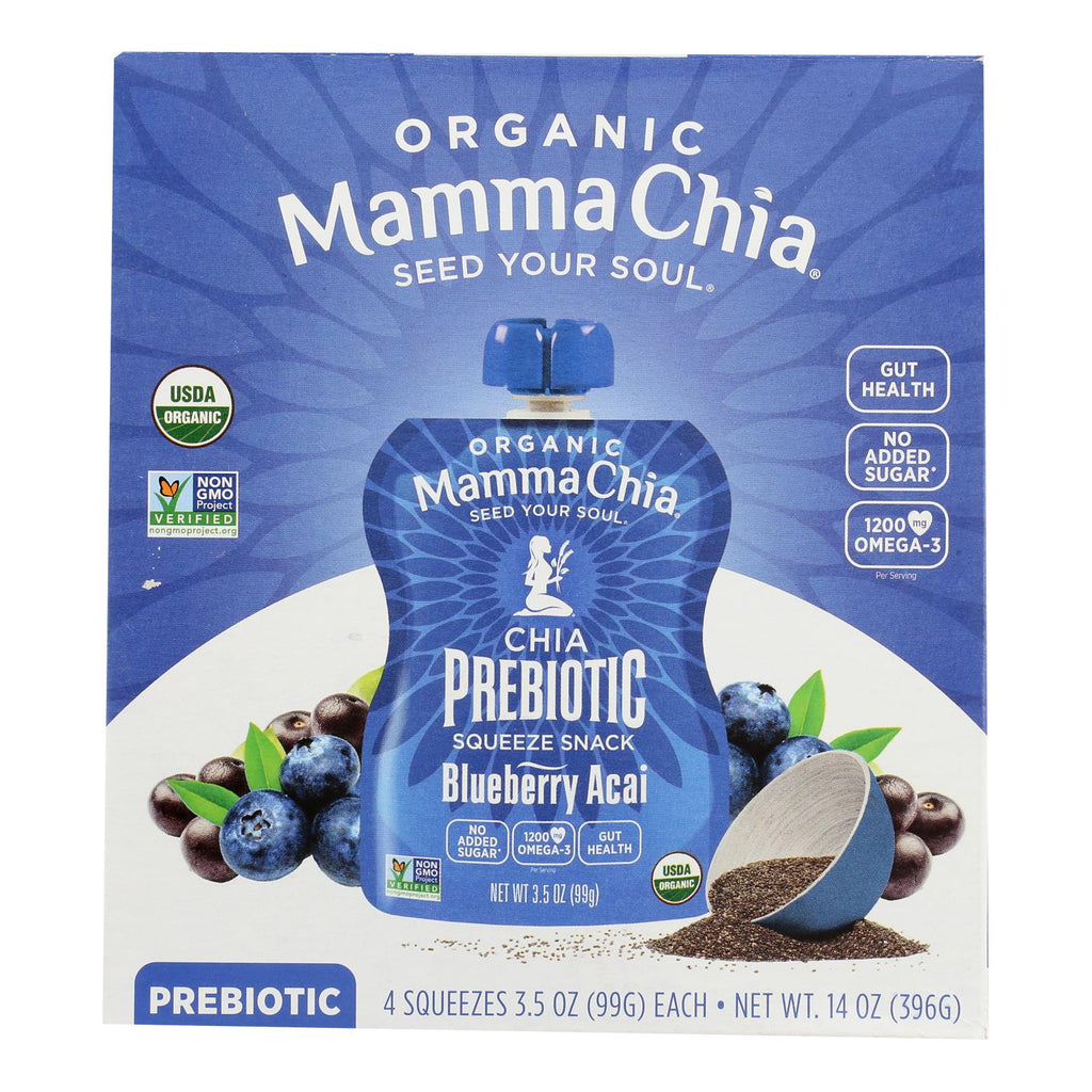 Mamma Chia - Chia Squeeze Bberry Acai - Case Of 6 - 4/3.5 Oz