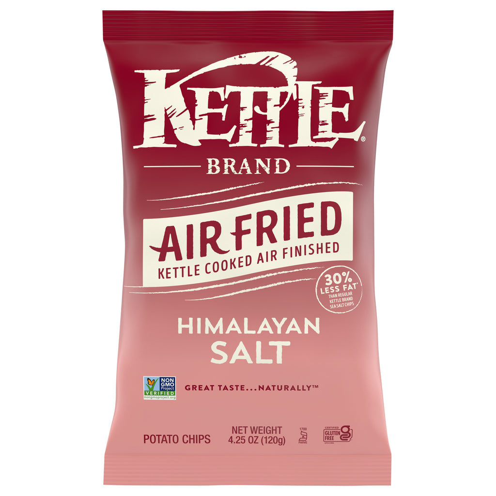 Kettle Brand Air Fried Himalayan Salt Potato Chips 4.25 oz Bag – Pack of 15