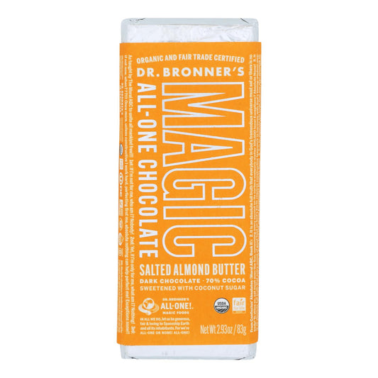 Dr. Bronner's - Bar Chocolate Salted Almond Butter - Case Of 12-2.93 Oz