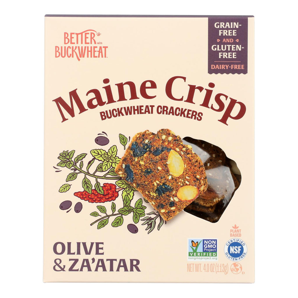 Better With Buckwheat - Crackers Olive Zaatar - Cs Of 10-4 Oz