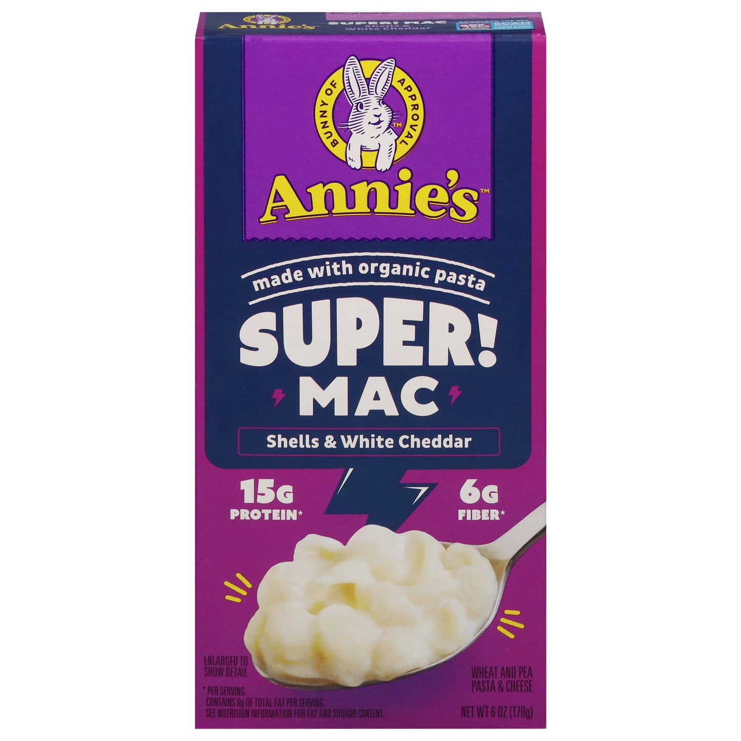 Annie's Homegrown - Mac Chs Og3 Shls Wchd Prt - Cs Of 12-6 Oz
