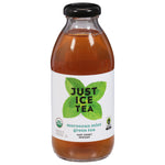 Just Ice Tea Moroccan Mint Green – Organic Ready-to-Drink Tea, 16 fl oz Bottle, 12-Pack