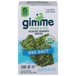 Gimme Organic Seaweed Snacks – Sea Salt 5-Pack, Case of 6 (0.14 oz Packs)