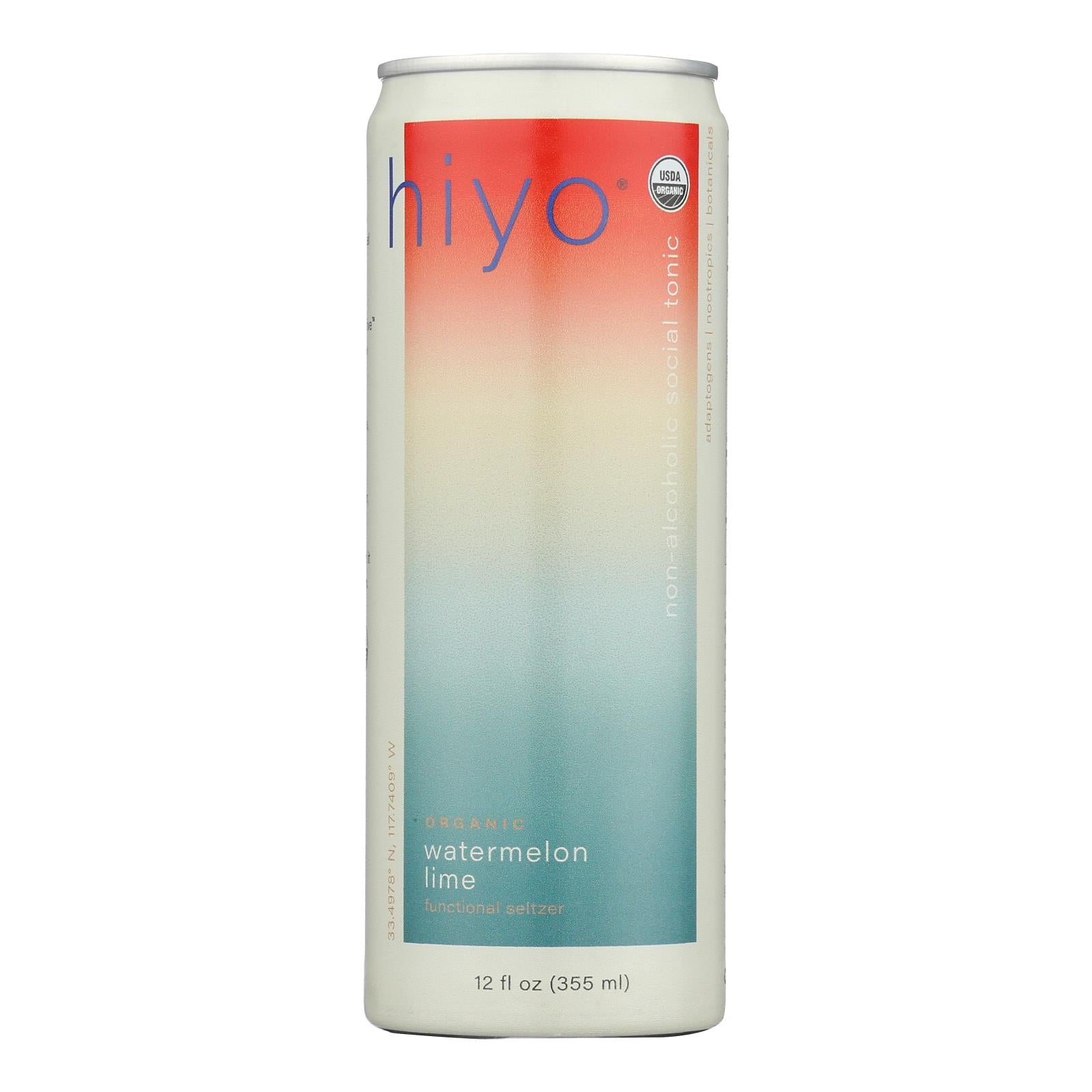 Hiyo - Seltzer Og2 Watrmeln Lime - Cs Of 12-12 Fz