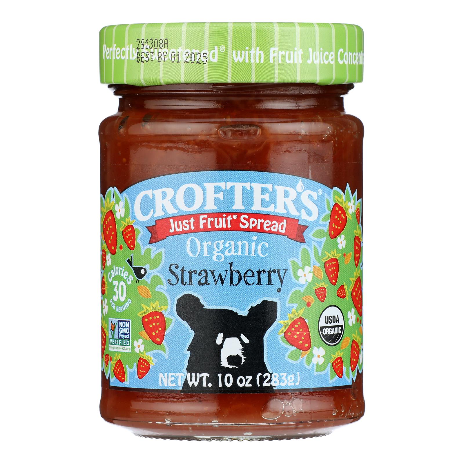 Crofters Fruit Spread - Organic - Just Fruit - Strawberry - 10 Oz - Case Of 6