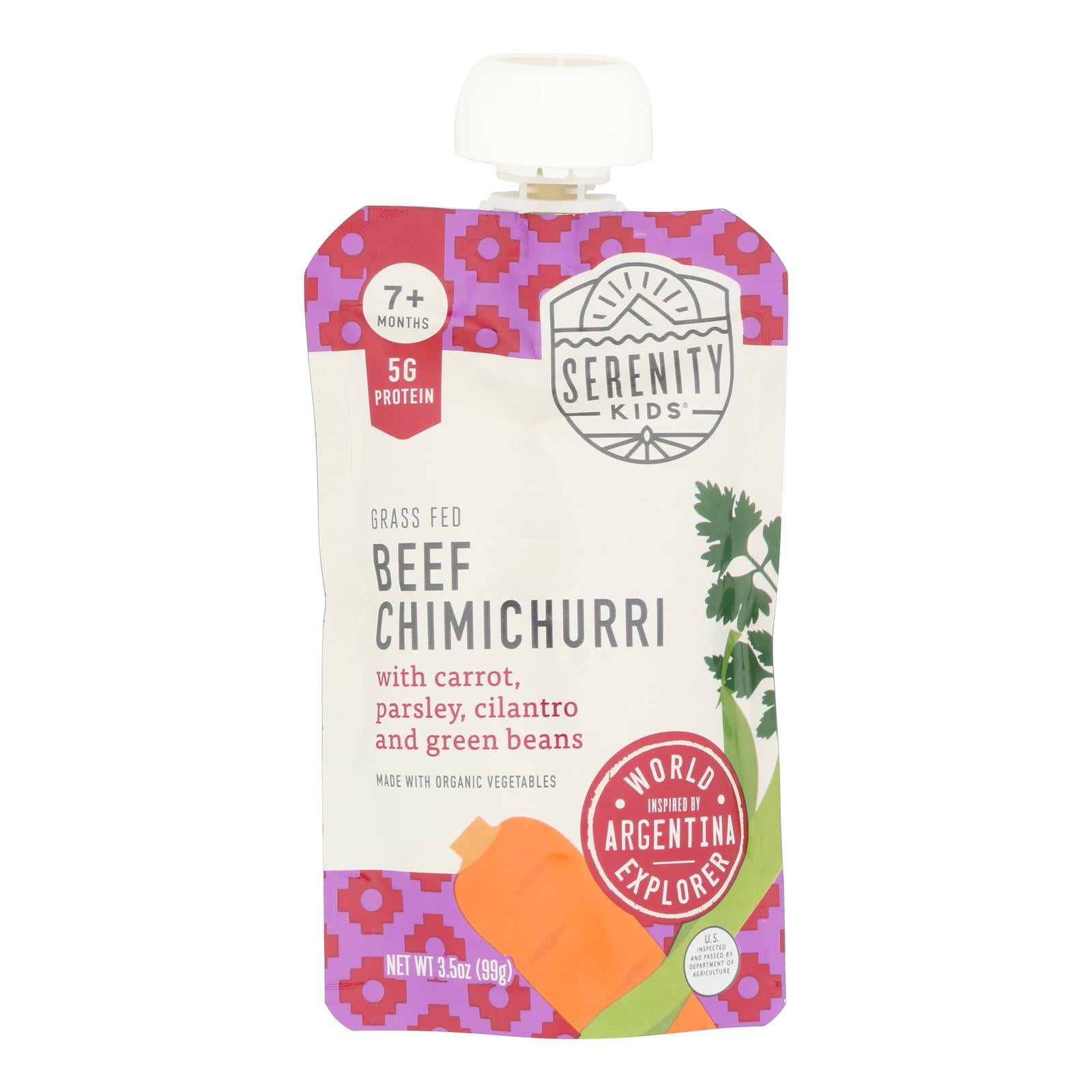 Serenity Kids - Pouch Beef Chimichurri - Cs Of 6-3.5 Oz