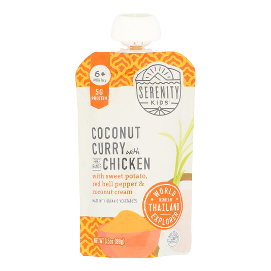 Serenity Kids - Pouch Chk Cnut Curry - Cs Of 6-3.5 Oz