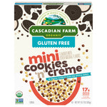 Cascadian Farm Mint Chocolatey & Cream Organic Cereal – 10.7 oz oat-based breakfast cereal, case of 10 boxes.