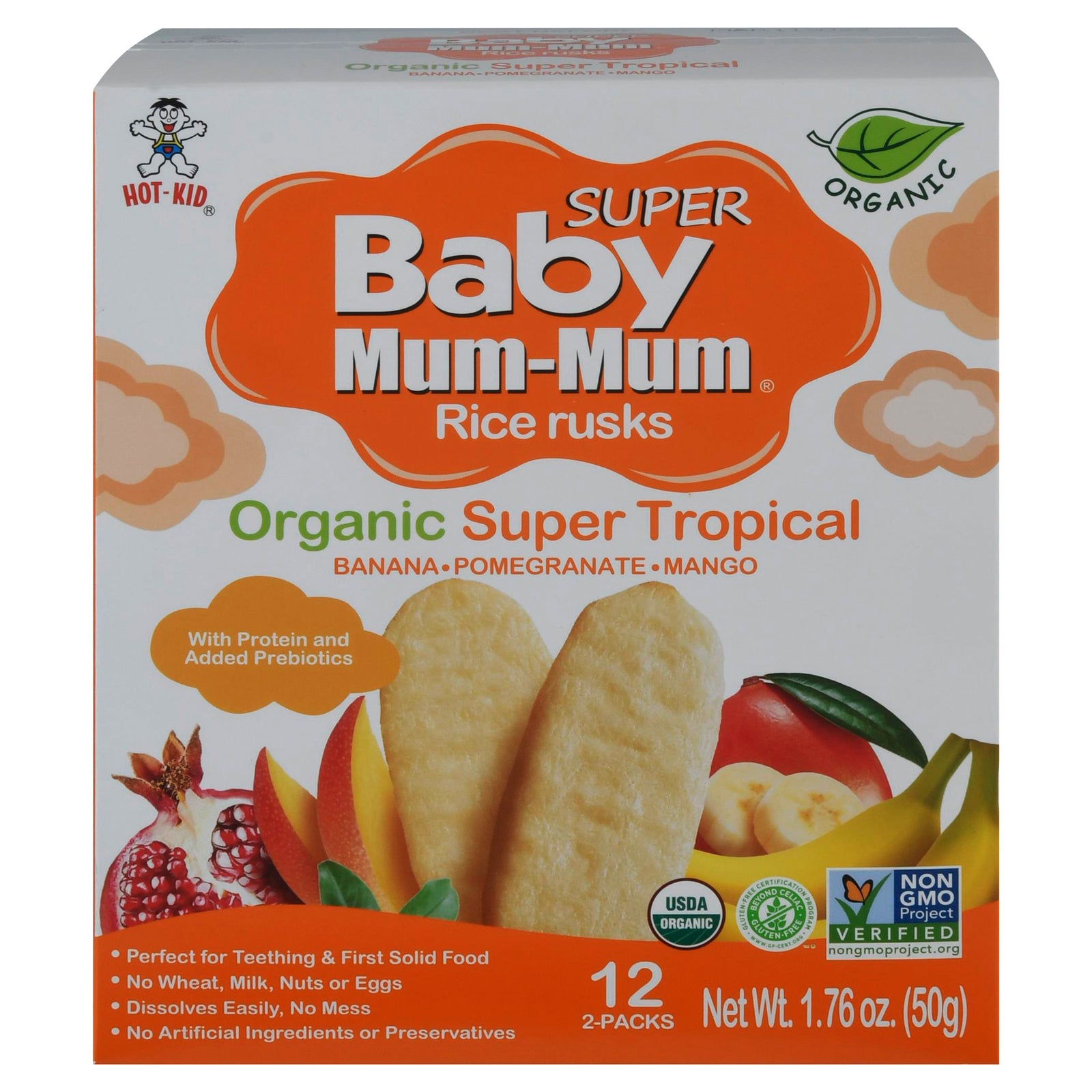 Hot Kid - Baby Mumum Og2 Trop 12 Ct - Cs Of 6-1.76 Oz
