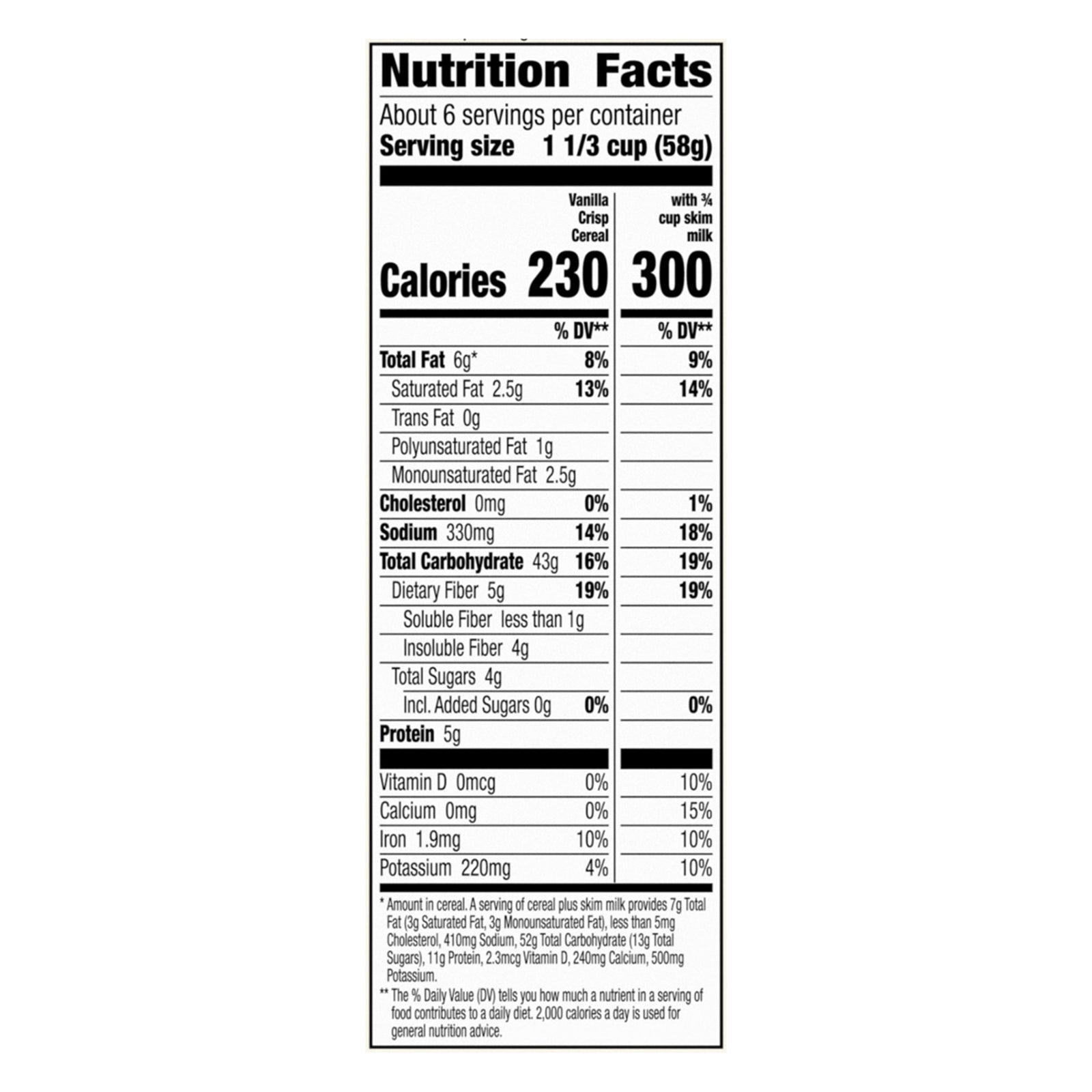 Cascadian Farm - Cerl Og2 Ns Vanilla Crsp - Cs Of 10-12 Oz