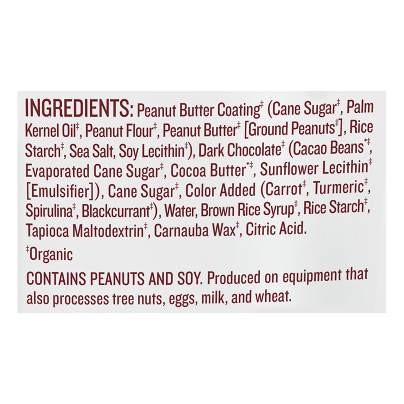 Justin's - Dark Choc Og2 Pbtr Pieces - Cs Of 6-4.5 Oz