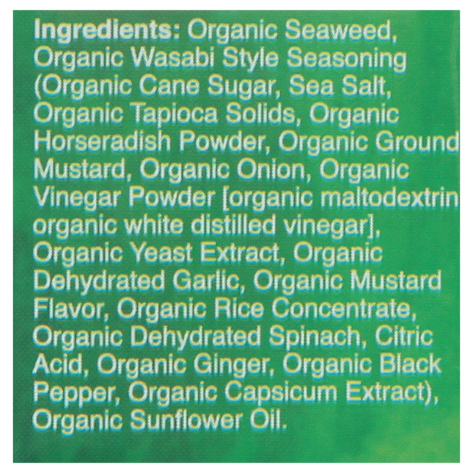 Ocean's Halo - Snack Og2 Seaweed Wasabi - Cs Of 20-.14 Oz