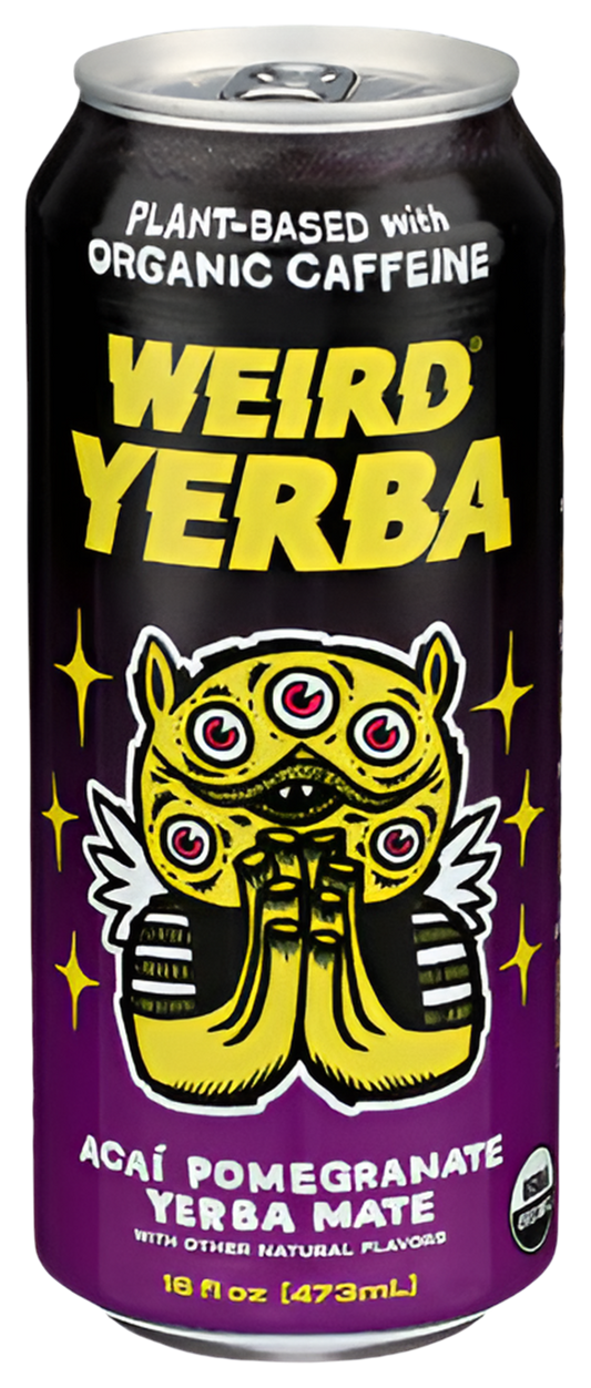 Tea Yerba Mate Pom Acai - 16 FL OZ | Drink Weird Premium Energy Tea