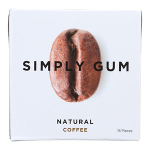 Simply Gum All Natural Coffee Gum – 15 Count Pack – Case of 12 – Sugar Free Gum Alternative to Pur Gums