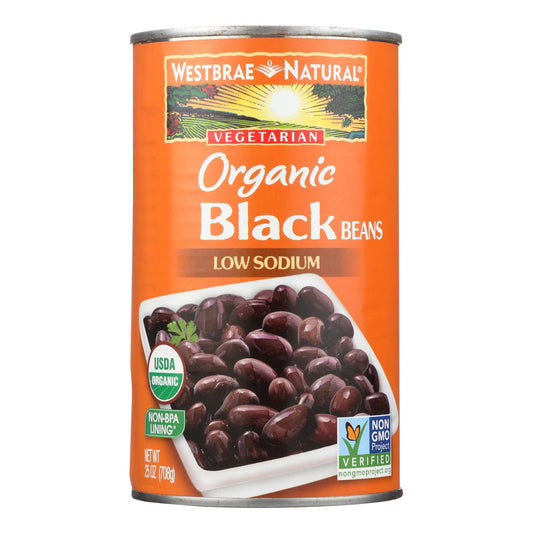 Westbrae Foods Organic Black Beans 25 oz can – Case of 12, USDA Organic, Vegan, Non-GMO
