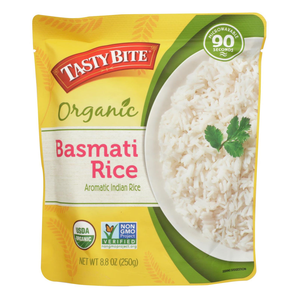 Tasty Bite Basmati Rice 8.8 oz pouch – Case of 12, microwaveable