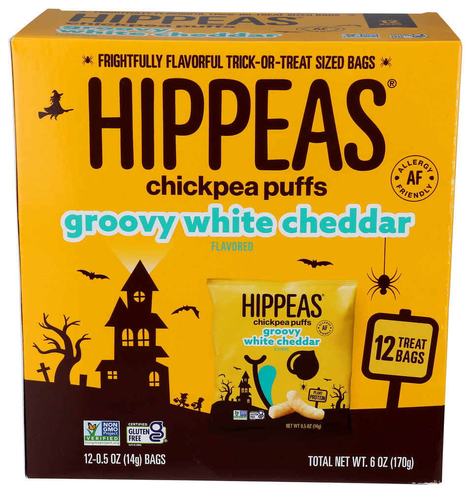 Hippeas Puffs White Cheddar Halloween 12-Piece - 6 OZ