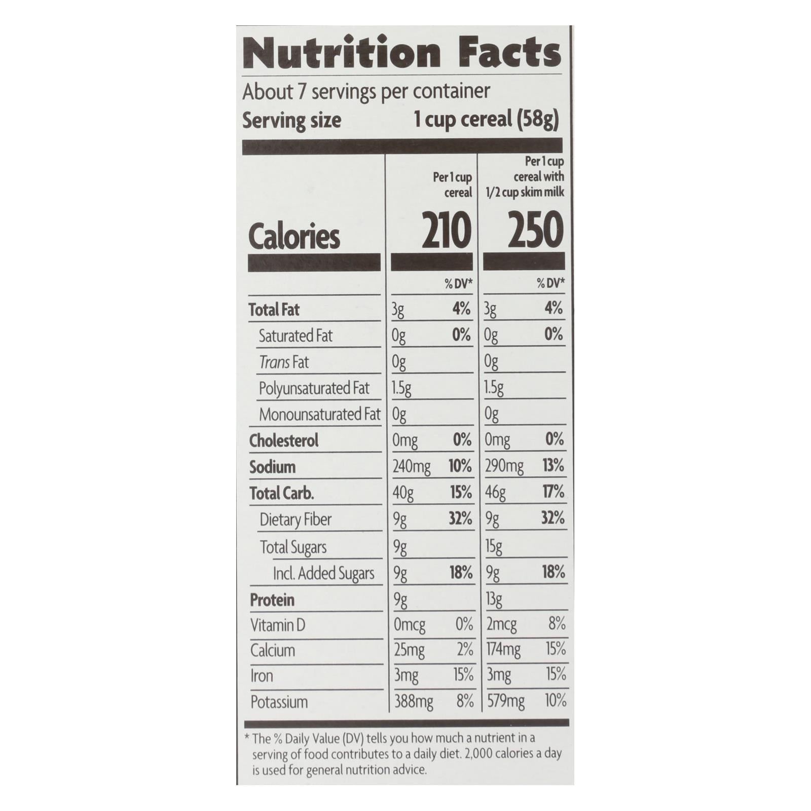 Nature's Path Organic Optimum Power Flax Cereal Blueberry Cinnamon 14 oz box, case of 12