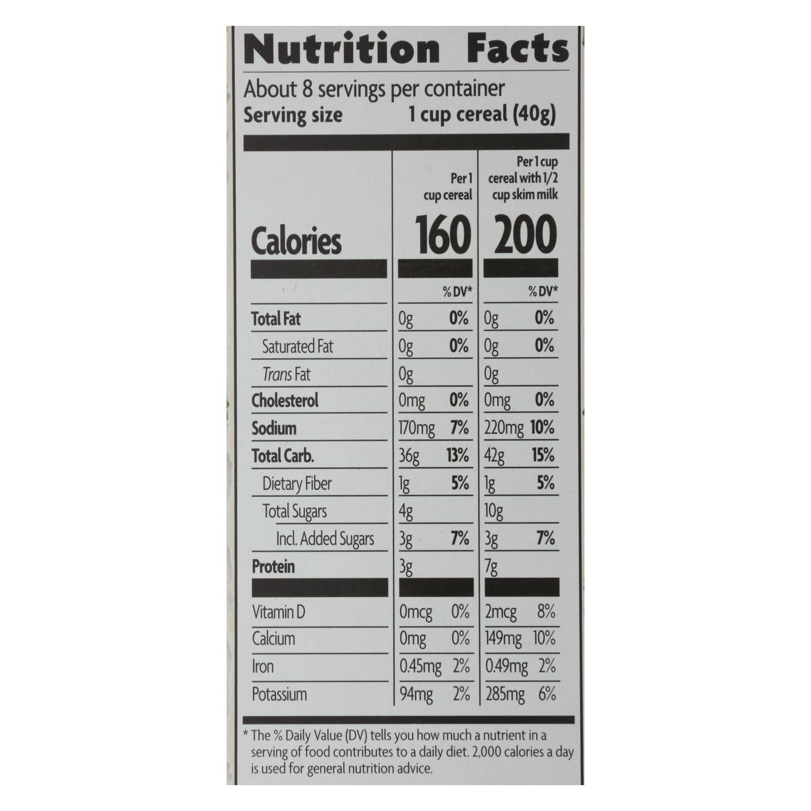 Nature's Path Organic Corn Flakes Cereal Fruit Juice Sweetened 10.6 oz box, case of 12