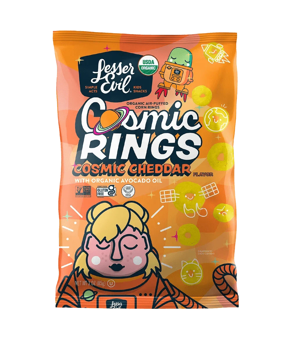 Lesser Evil - Cosmig Rngs Og2 Cheddar - Cs Of 4-3 Oz