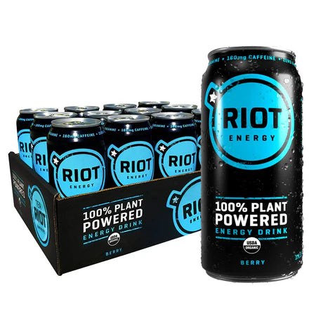 Riot Energy Drink Berry, 16 FO Case of 12